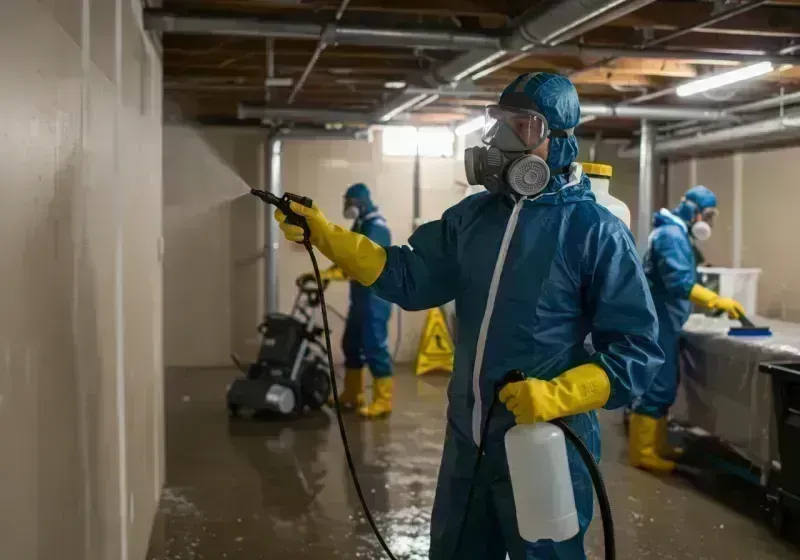 Basement Sanitization and Antimicrobial Treatment process in Knoxville, IL